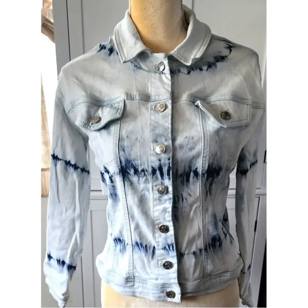 Justice Girls Tie Dye Denium Jean Jacket 14/16